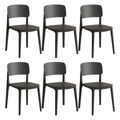 Scandinavian Style Stackable Plastic & Acrylic Side Chair for Kitchen & Dining Dining Chairs