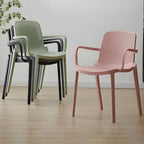 Acrylic modern plastic dining chair with solid back, 32 inches high, ideal for restaurant seating main product image