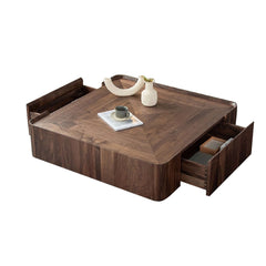 Modern Wooden Coffee Table with 2 Drawers