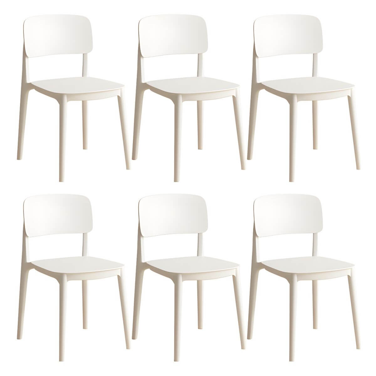 Scandinavian style stackable plastic and acrylic side chair for kitchen and dining