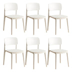 Scandinavian style stackable plastic and acrylic side chair for kitchen and dining