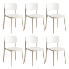 Scandinavian Style Stackable Plastic & Acrylic Side Chair for Kitchen & Dining Dining Chairs