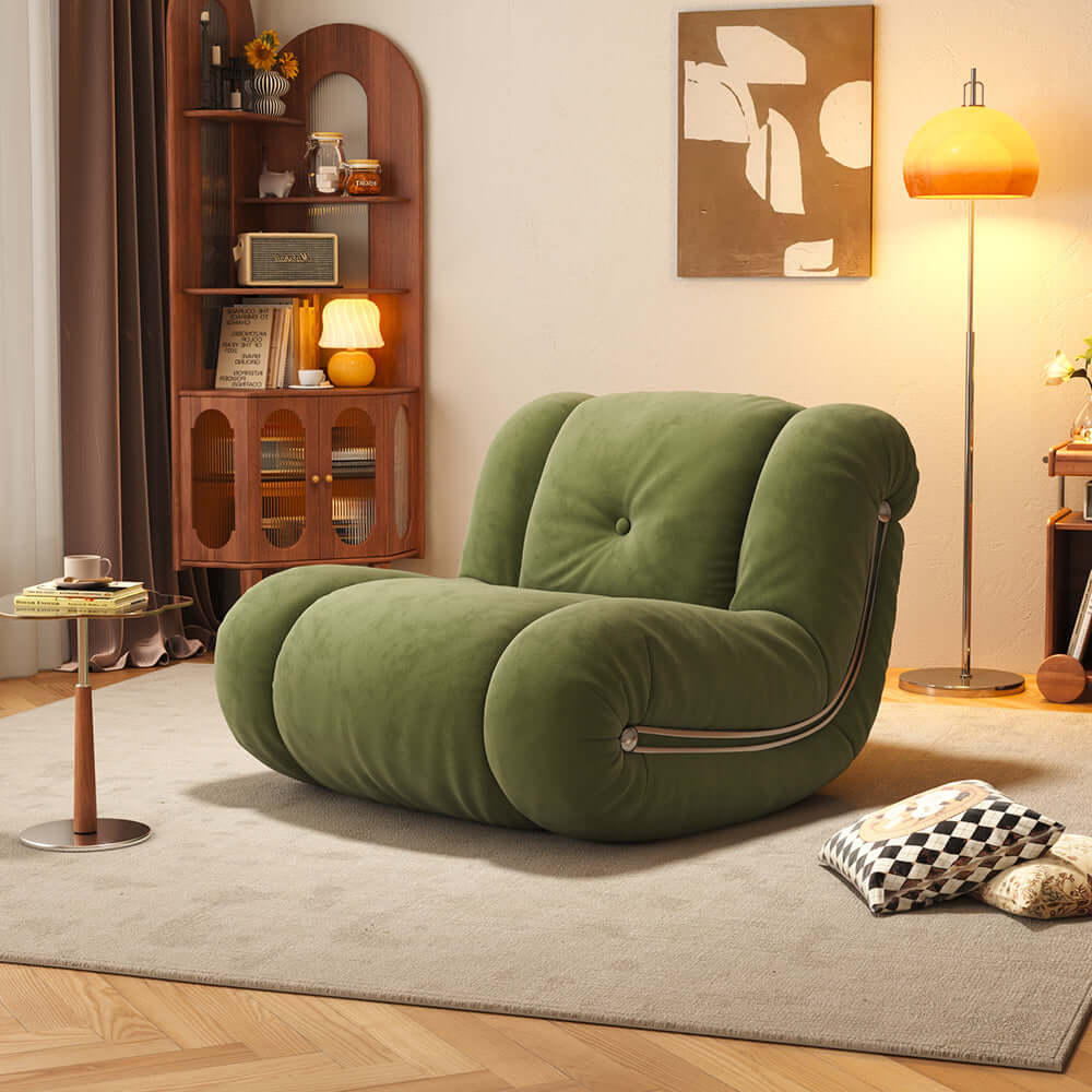 Comfortable rocking recliner sofa chair with ergonomic backrest for leisure and relaxation