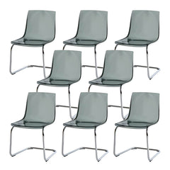 Gorgeous Scandinavian Style Side Chair - Low Back Plastic & Acrylic Chair for Kitchen & Dining Dining Chairs