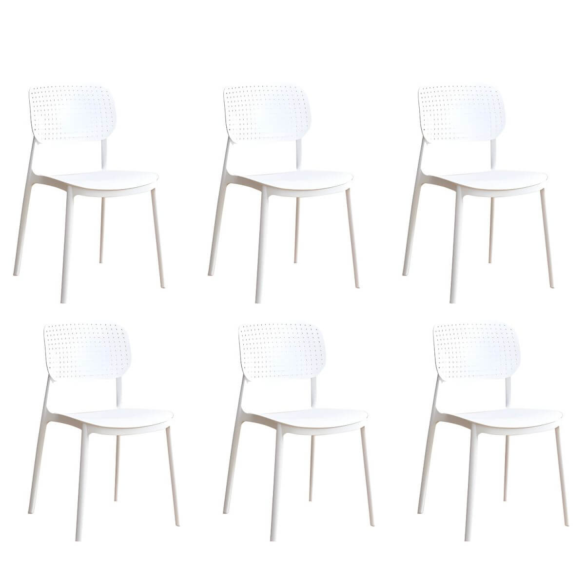 Stackable Scandinavian style plastic and acrylic side chair with low back for dining