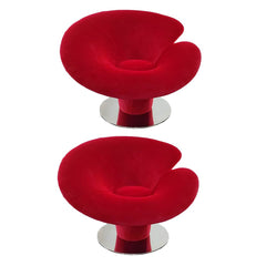 Modern Papasan Chair in Linen Blend Upholstery with Reclining Feature and High-Back Accent Chairs