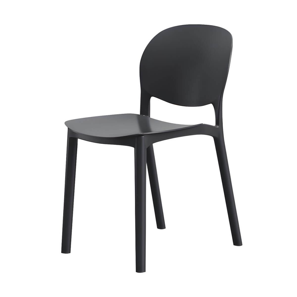 Stackable Nordic dining chair with acrylic legs and ergonomic backrest for modern dining rooms