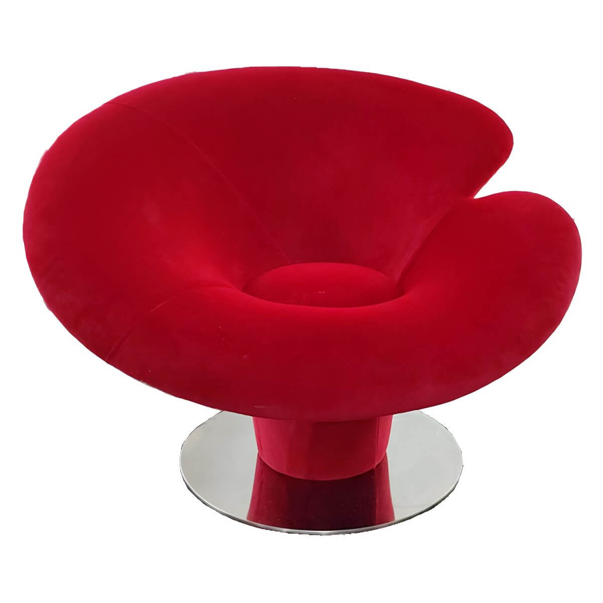 High-back modern papasan chair with linen blend upholstery and reclining feature