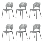Scandinavian style plastic and acrylic side chair with low back for kitchen and dining