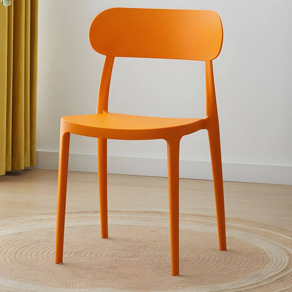 Modern Scandinavian dining chair made of plastic and acrylic, perfect for kitchen and dining areas