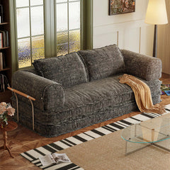 Freely Configurable Modular Futons Foldable Floor Couch Bed Sleeper Sofas with Corduroy Fabric