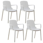 Acrylic modern plastic dining chair with solid back, 32 inches high, ideal for restaurant seating