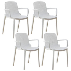 Modern Plastic Solid Back Side Chair 32"H Acrylic Dining Chair for Restaurant Dining Chairs