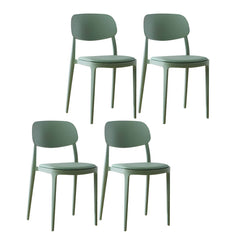 Plastic Scandinavian Living Room Side Chair Matte Finish Open Back Dining Chair Dining Chairs