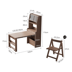 Elegante Mesa Plegable que Ahorra Espacio - Ideal para Comer y Trabajar en Hogares Acogedores