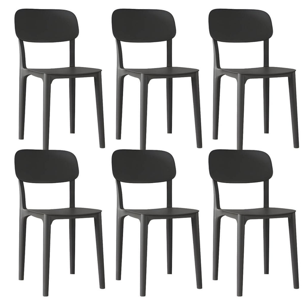 Stackable Nordic acrylic dining chair with backrest and acrylic legs