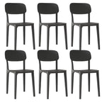 Stackable Nordic acrylic dining chair with backrest and acrylic legs