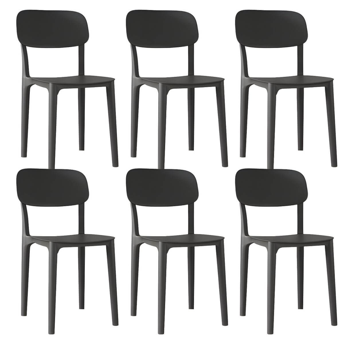 Stackable Nordic acrylic dining chair with backrest and acrylic legs