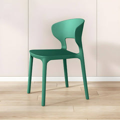 Scandinavian Stackable Side Chair with Open Back and Plastic & Acrylic Material Dining Chairs