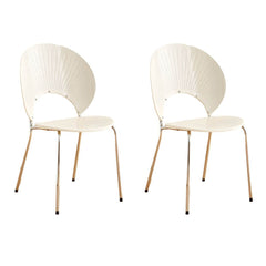 Scandinavian Style Stackable Plastic & Acrylic Side Chair with Silver Legs Dining Chairs