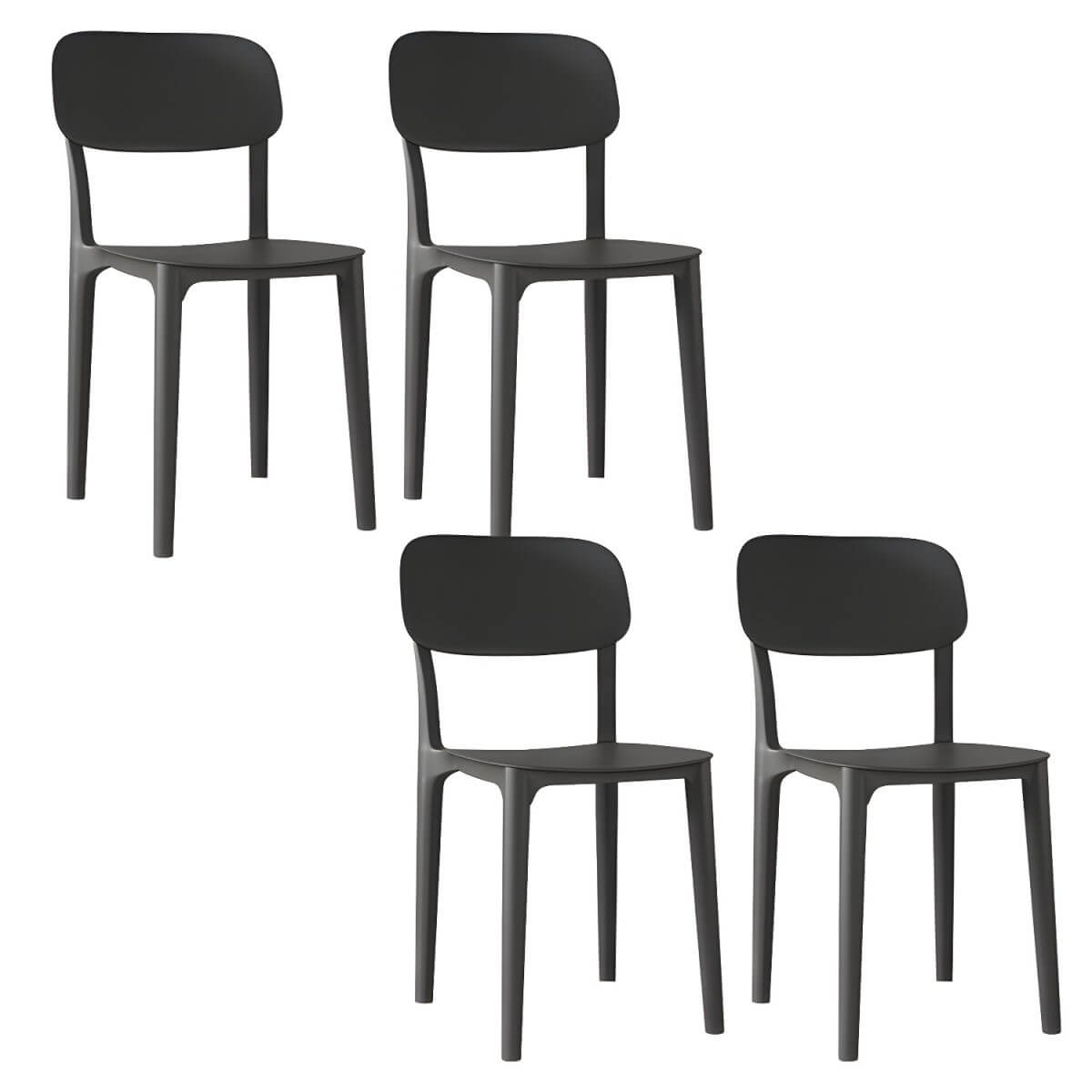 Stackable Nordic acrylic dining chair with backrest and acrylic legs