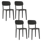 Stackable Nordic acrylic dining chair with backrest and acrylic legs