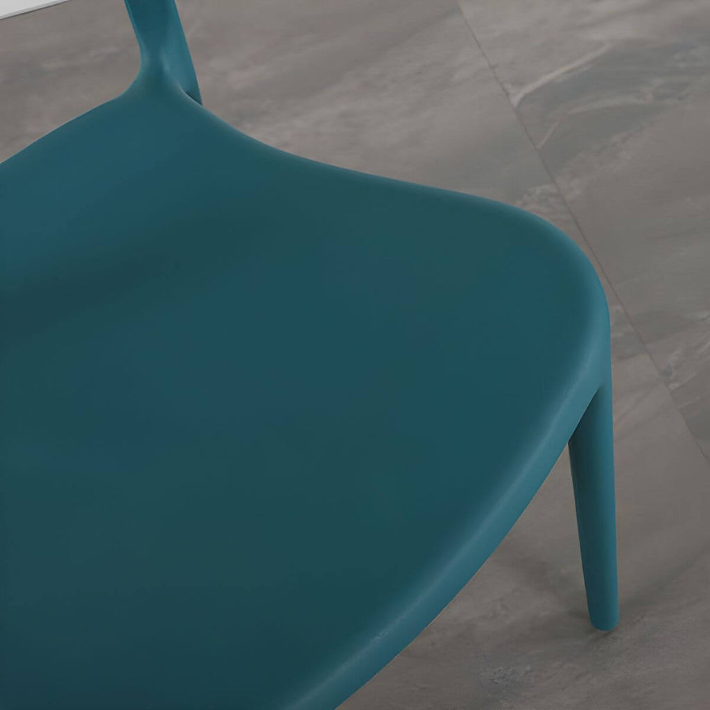 Stackable Nordic acrylic dining chair with backrest and acrylic legs