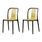 Low-back plastic and acrylic side chair with modern style for kitchen and dining areas