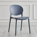 Modern acrylic dining side chair with open back, 32 inches tall, ideal for restaurant seating