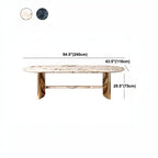 Oval marble dining table with traditional luxury design for home dining rooms