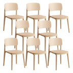Scandinavian style stackable plastic and acrylic side chair for kitchen and dining