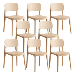 Scandinavian Style Stackable Plastic & Acrylic Side Chair for Kitchen & Dining Dining Chairs