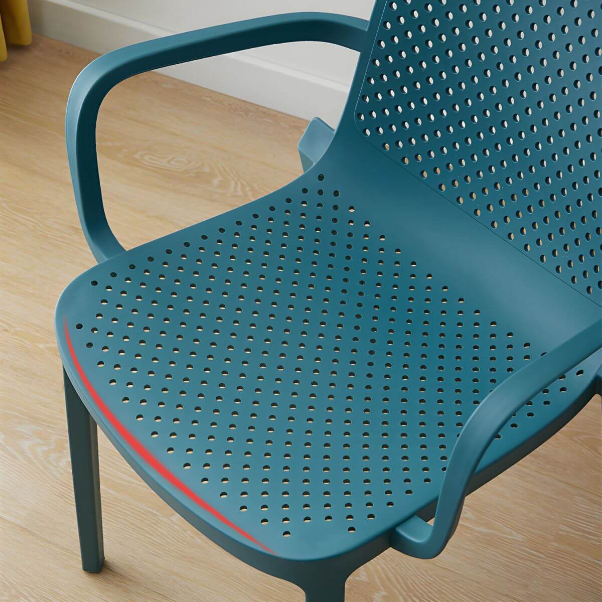 Acrylic modern plastic dining chair with solid back, 32 inches high, ideal for restaurant seating