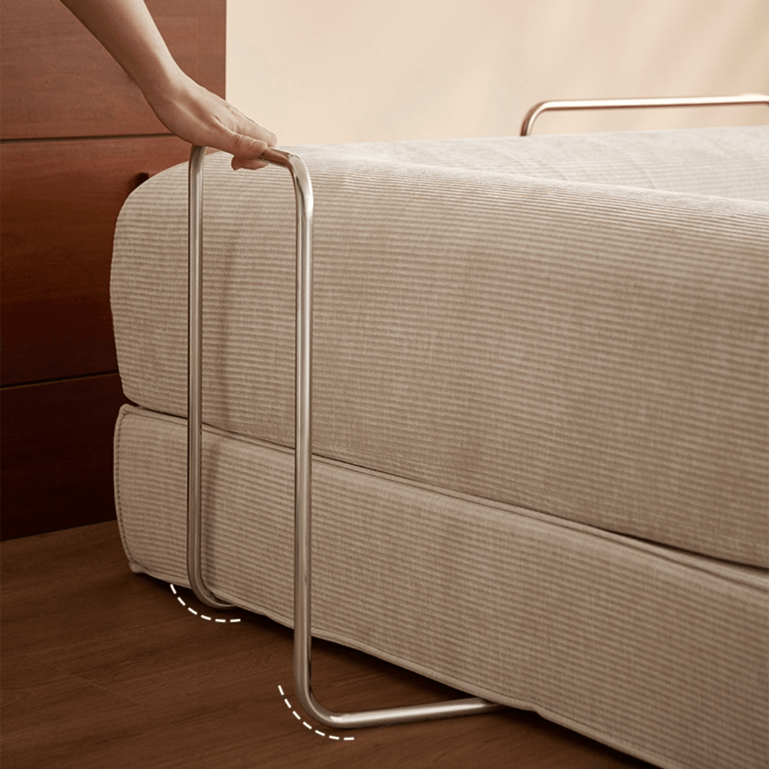 Elegant soft velvet 3-seater sofa bed with modern design and easy maintenance