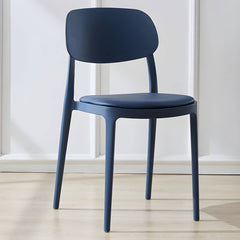 Plastic Scandinavian Living Room Side Chair Matte Finish Open Back Dining Chair Dining Chairs