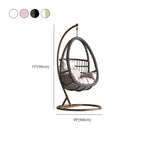 Tropical porch swing with corrosion-resistant cushions, alloy chain, and sturdy stand included