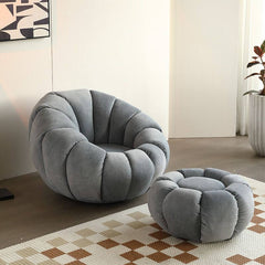 Comfortable Solid Wood Papasan Chair with Memory Foam Seat and Swivel Base Accent Chairs