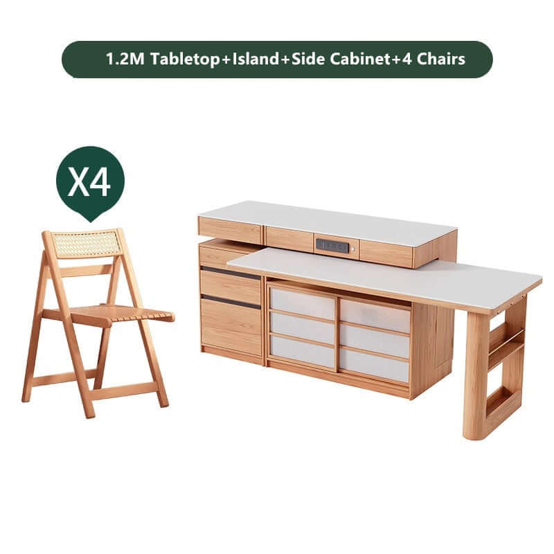 1.2M Multifunctional Rotating Island Table Set