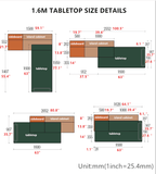 1.2M Multifunctional Rotating Island Table Set
