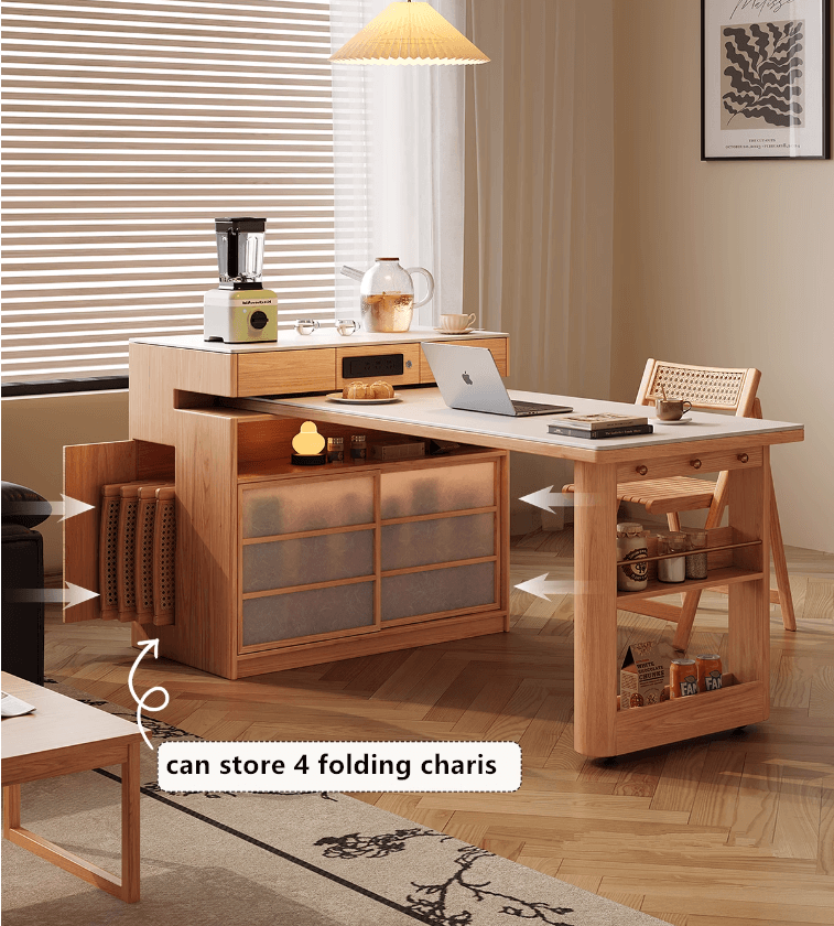 1.2M Multifunctional Rotating Island Table Set