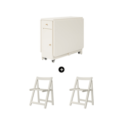 Modern Minimalist Expandable Dining Table with Chairs