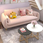 31.5-inch polyester blend tuxedo arm sofa with loose back, perfect for living room seating