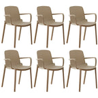 Acrylic modern plastic dining chair with solid back, 32 inches high, ideal for restaurant seating