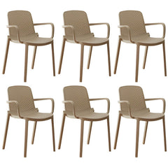 Modern Plastic Solid Back Side Chair 32"H Acrylic Dining Chair for Restaurant Dining Chairs