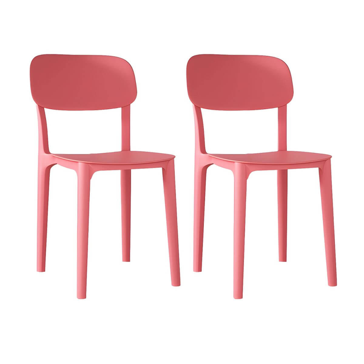Stackable Nordic acrylic dining chair with backrest and acrylic legs