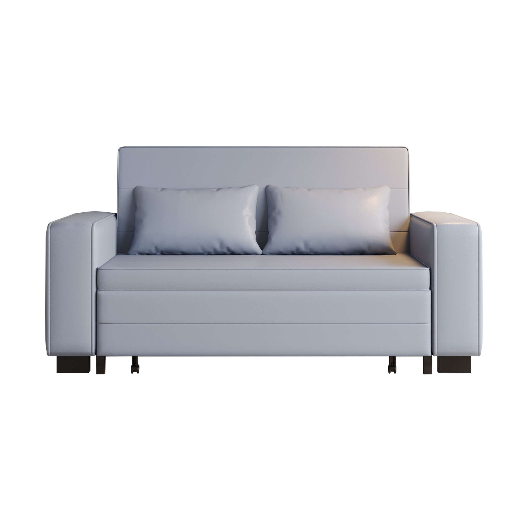 63-inch pull-out sleeper sofa bed with storage compartment for space-saving comfort