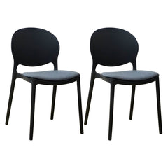 Scandinavian Plastic Dining Chair Open Back Side Chair with 4 Legs for Home Use Dining Chairs