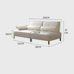 Cream white ergonomic sofa with transformable comfort and contemporary design