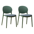 Scandinavian plastic dining chair with open back and four legs, ideal for home use