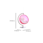 Blue and ruby transparent porch swing with alloy stand, cushions, and chain